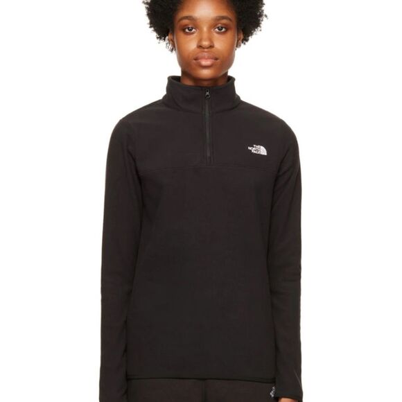 The North Face Black TKA Fleece Half Zip Sweater Small - Picture 1 of 7